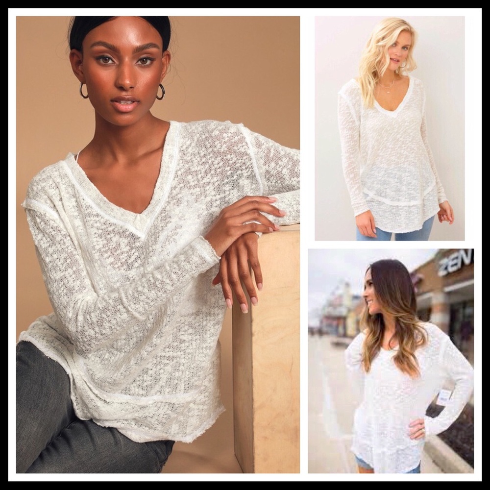 FREE PEOPLE BOHO PULLOVER V-NECK TUNIC TOP A3C - Picture 6 of 15